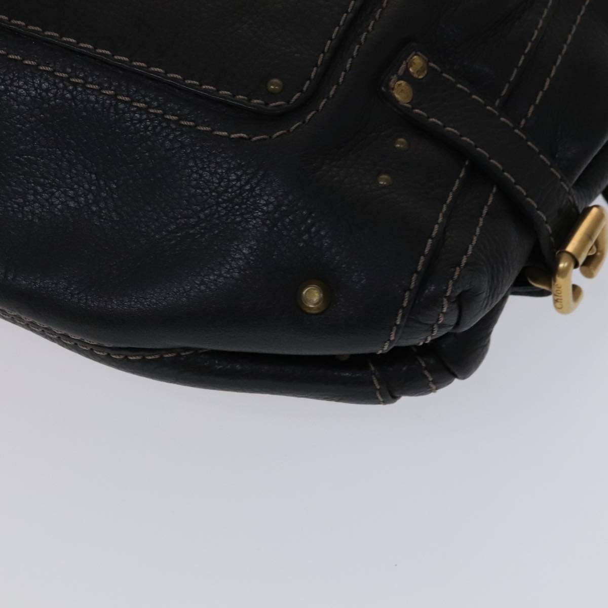 Chloé Paddington Black Leather Shoulder Bag (Pre-Owned)