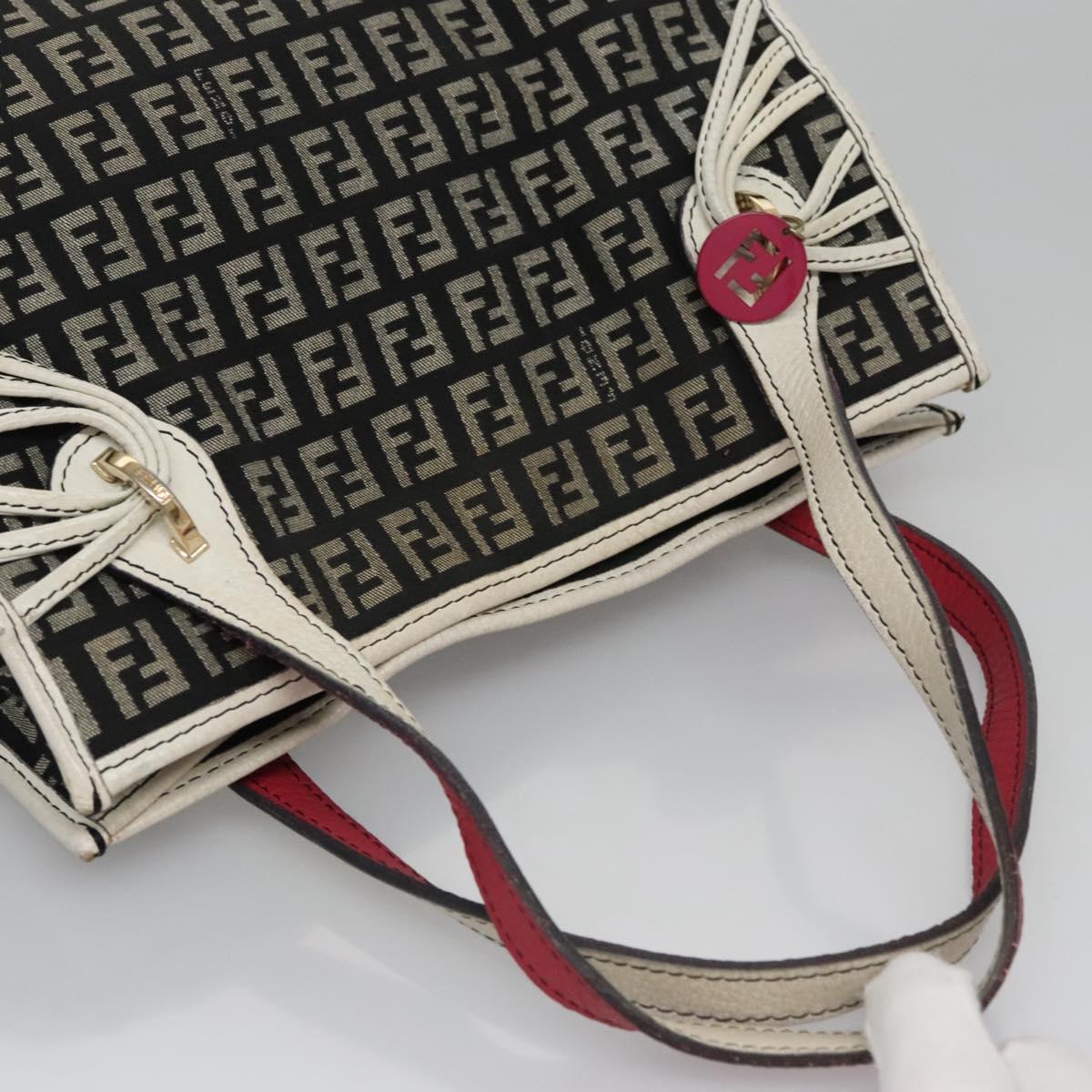 Fendi Zucchino Black Canvas Handbag (Pre-Owned)