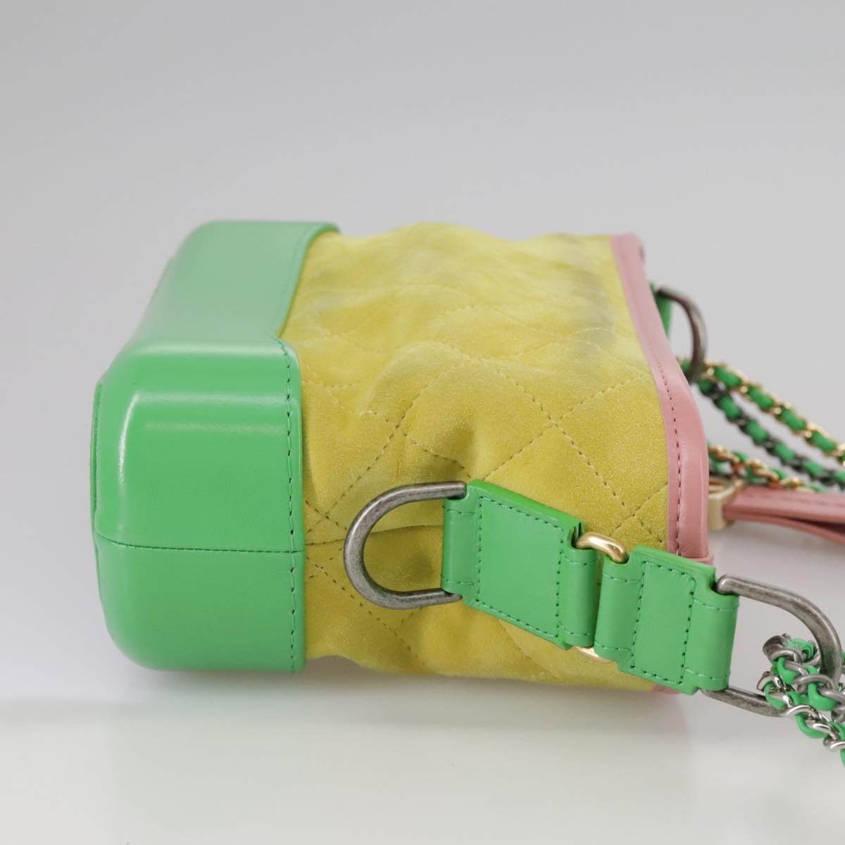 Chanel Gabrielle Yellow Suede Shoulder Bag (Pre-Owned)