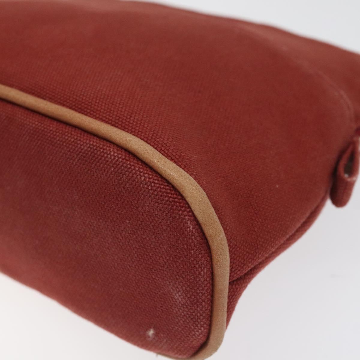 Hermès Bolide Burgundy Canvas Clutch Bag (Pre-Owned)
