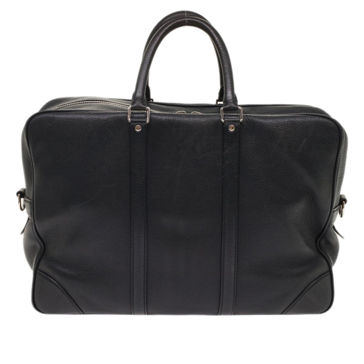 Louis Vuitton Naxos Black Leather Handbag (Pre-Owned)