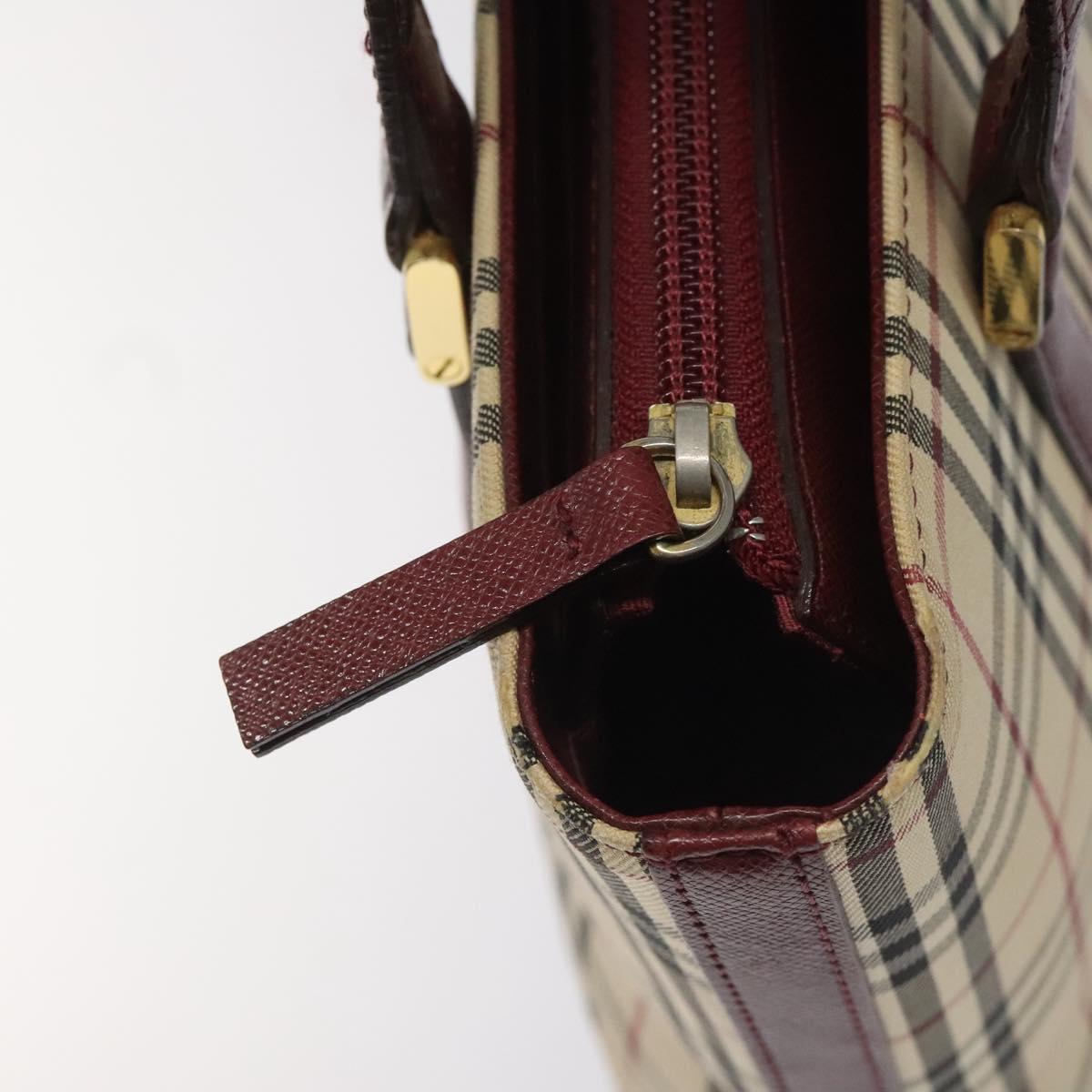 Burberry Nova Check Beige Canvas Tote Bag (Pre-Owned)