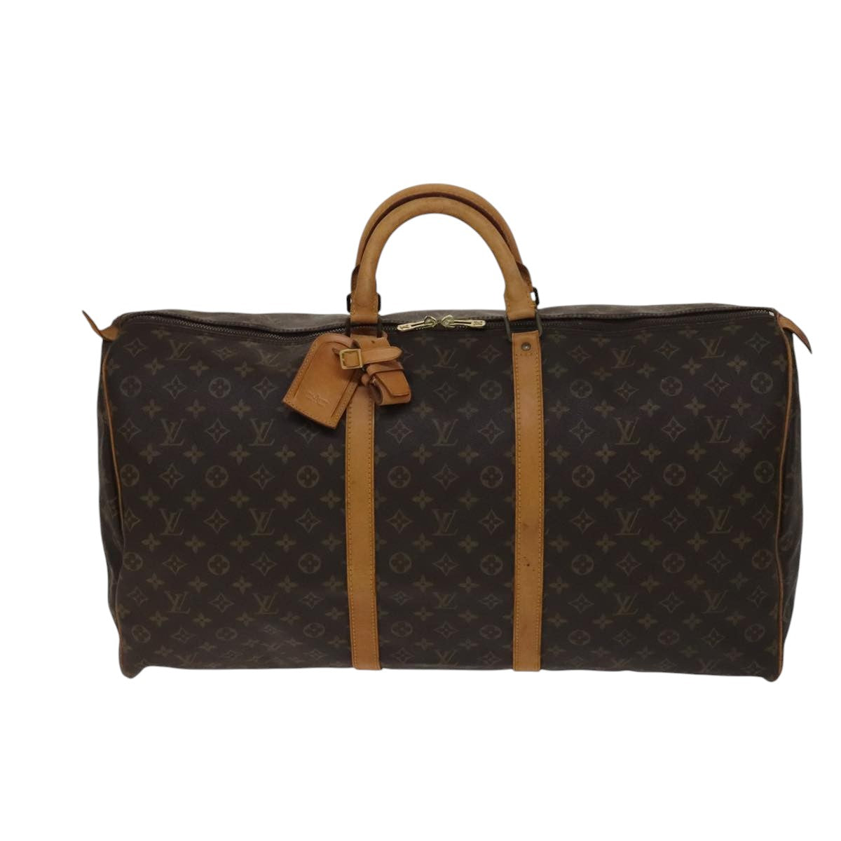 Louis Vuitton Keepall 60 Brown Canvas Travel Bag (Pre-Owned)