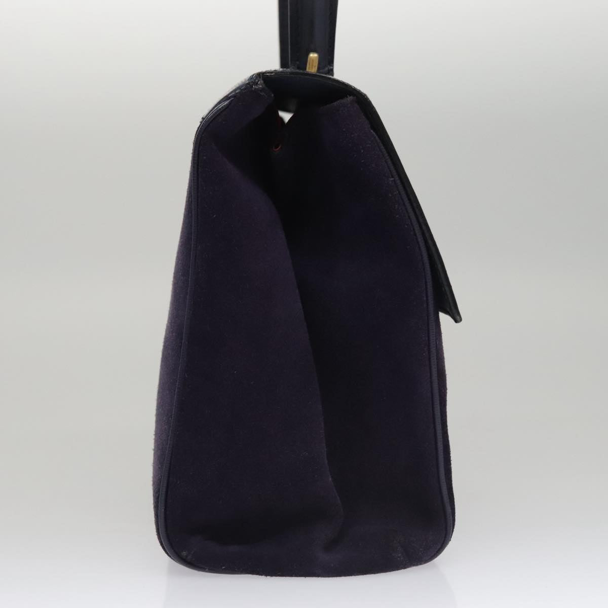Céline Logo Du Cercle Purple Suede Handbag (Pre-Owned)