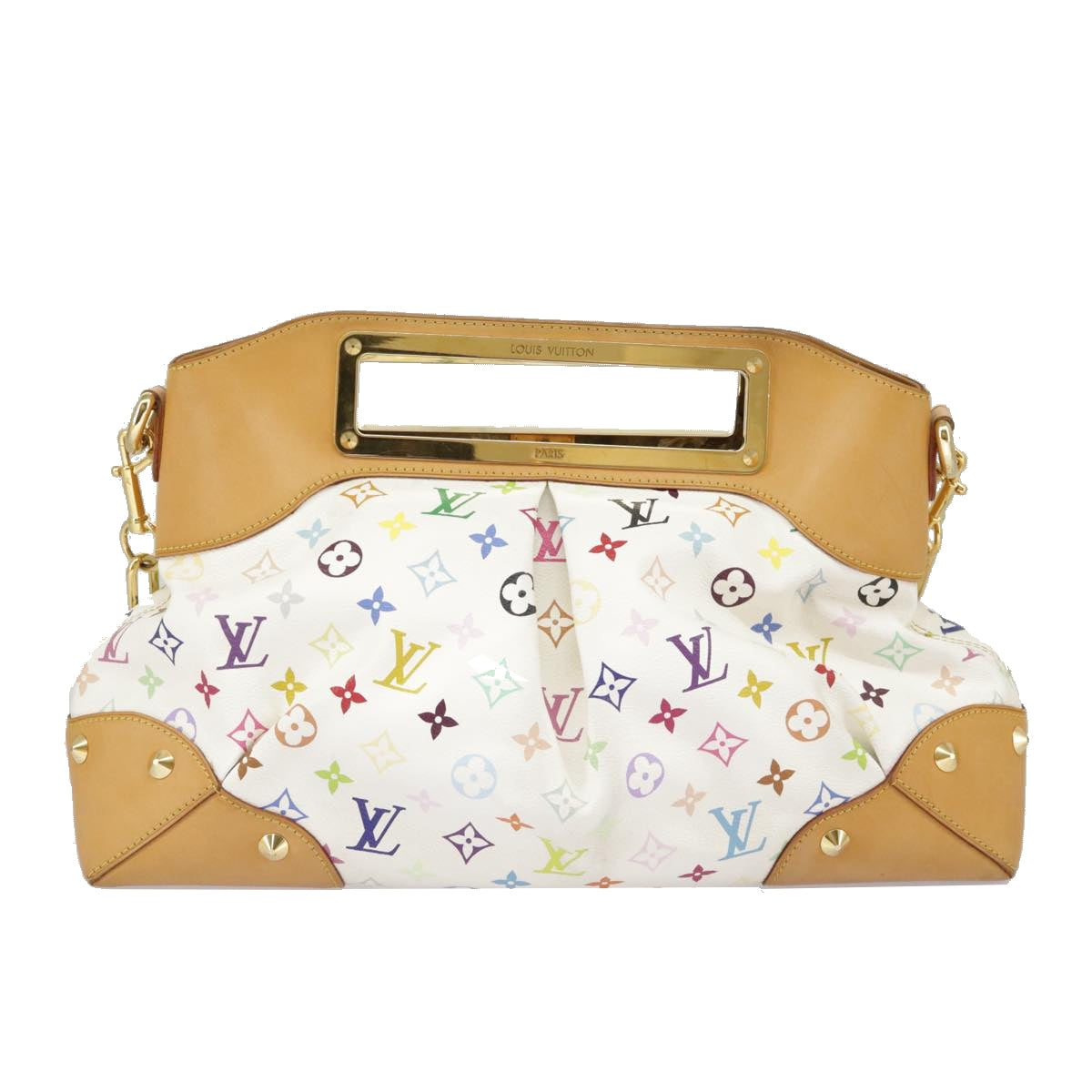 Louis Vuitton Judy White Canvas Shoulder Bag (Pre-Owned)