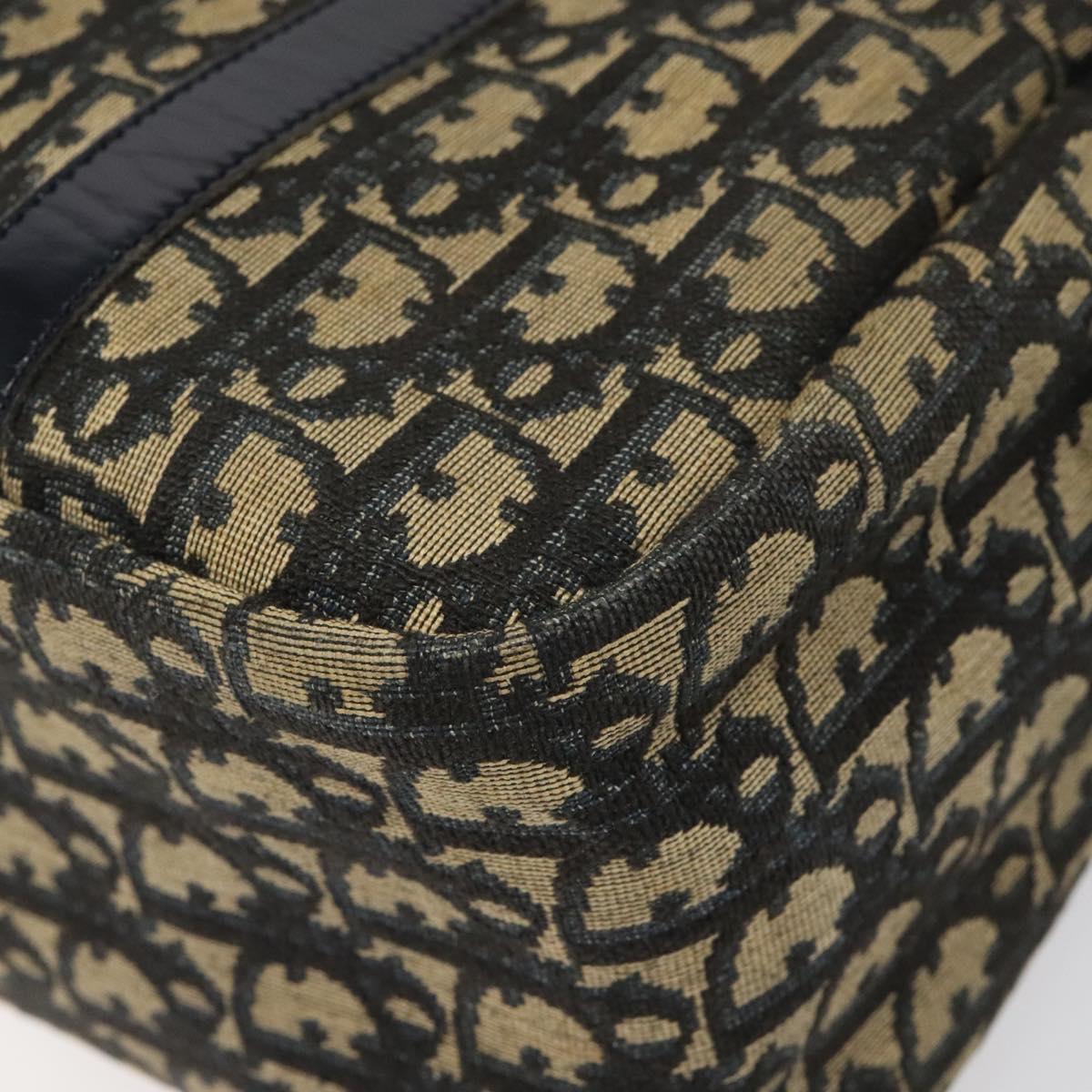 Dior Trotter Navy Canvas Handbag (Pre-Owned)