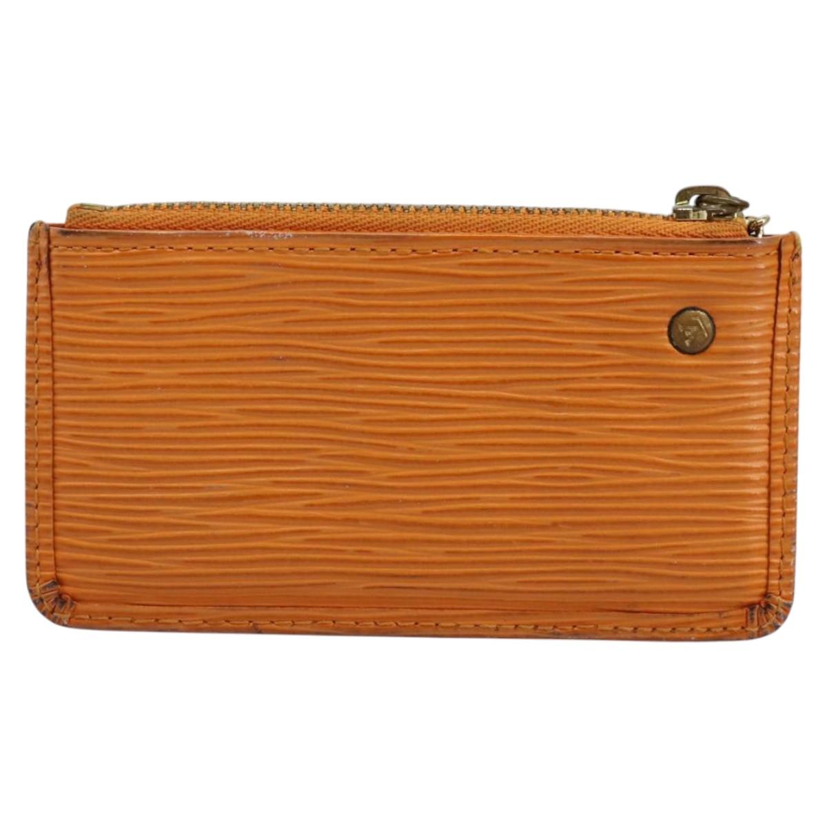 Louis Vuitton Pochette Clés Orange Leather Wallet (Pre-Owned)