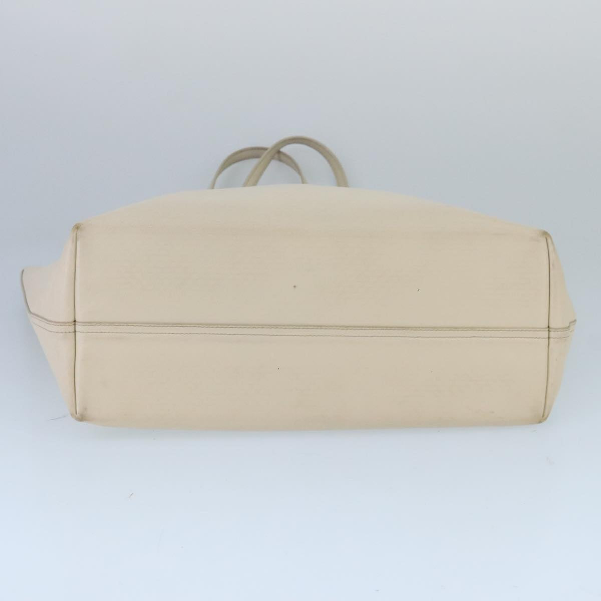 Bottega Veneta Cabas White Leather Tote Bag (Pre-Owned)