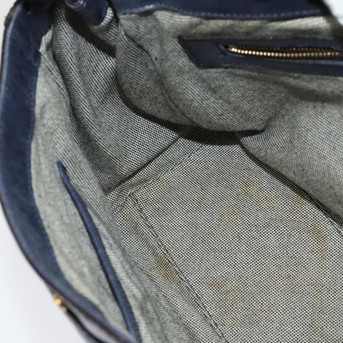 MCM Navy Leather Handbag (Pre-Owned)