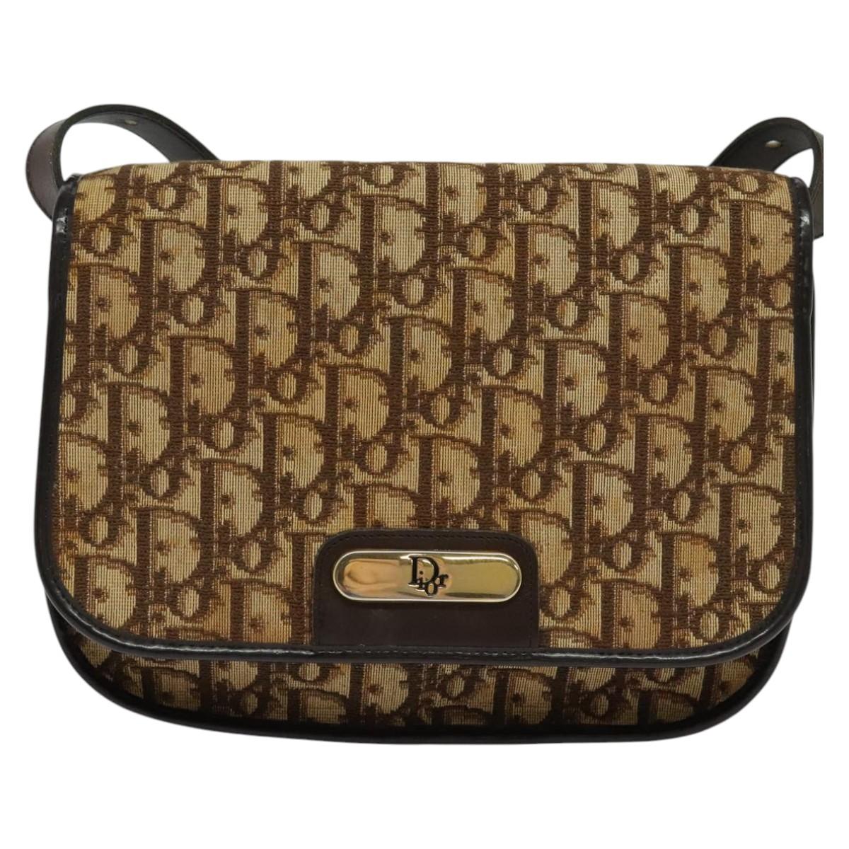 Dior Brown Canvas Shoulder Bag (Pre-Owned)
