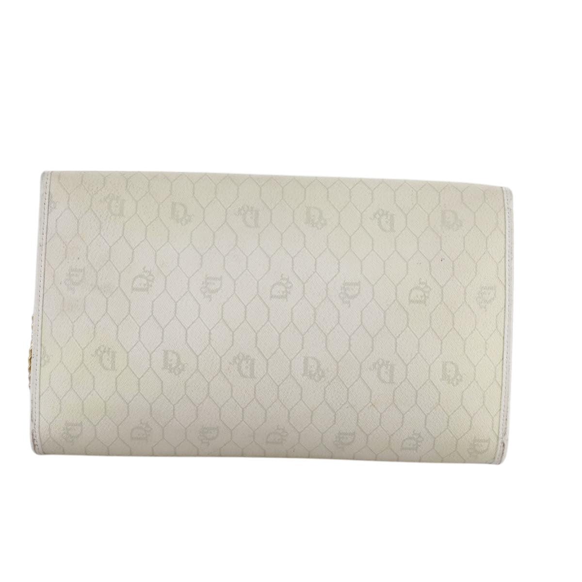 Dior Honeycomb White Canvas Shoulder Bag (Pre-Owned)