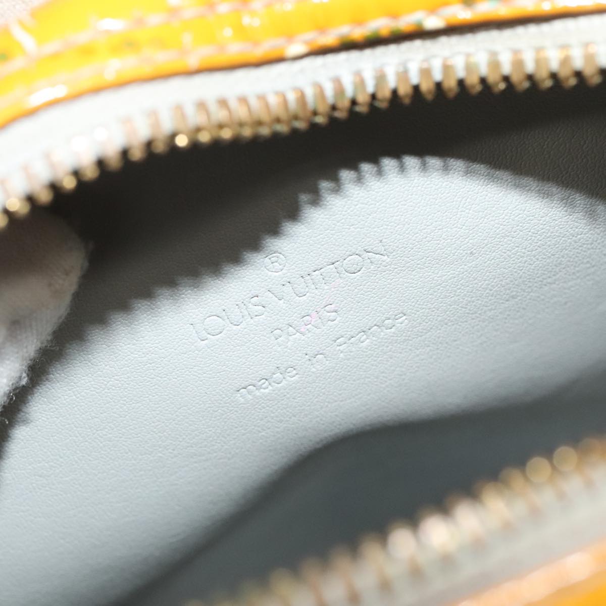 Louis Vuitton Wooster Yellow Patent Leather Clutch Bag (Pre-Owned)