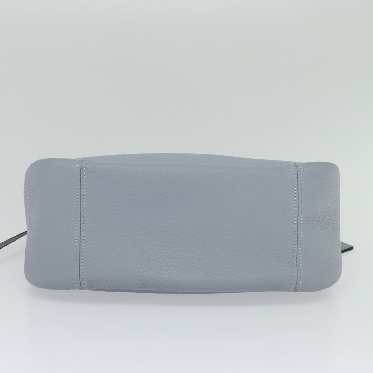 Coach Pebbled Blue Leather Shoulder Bag (Pre-Owned)