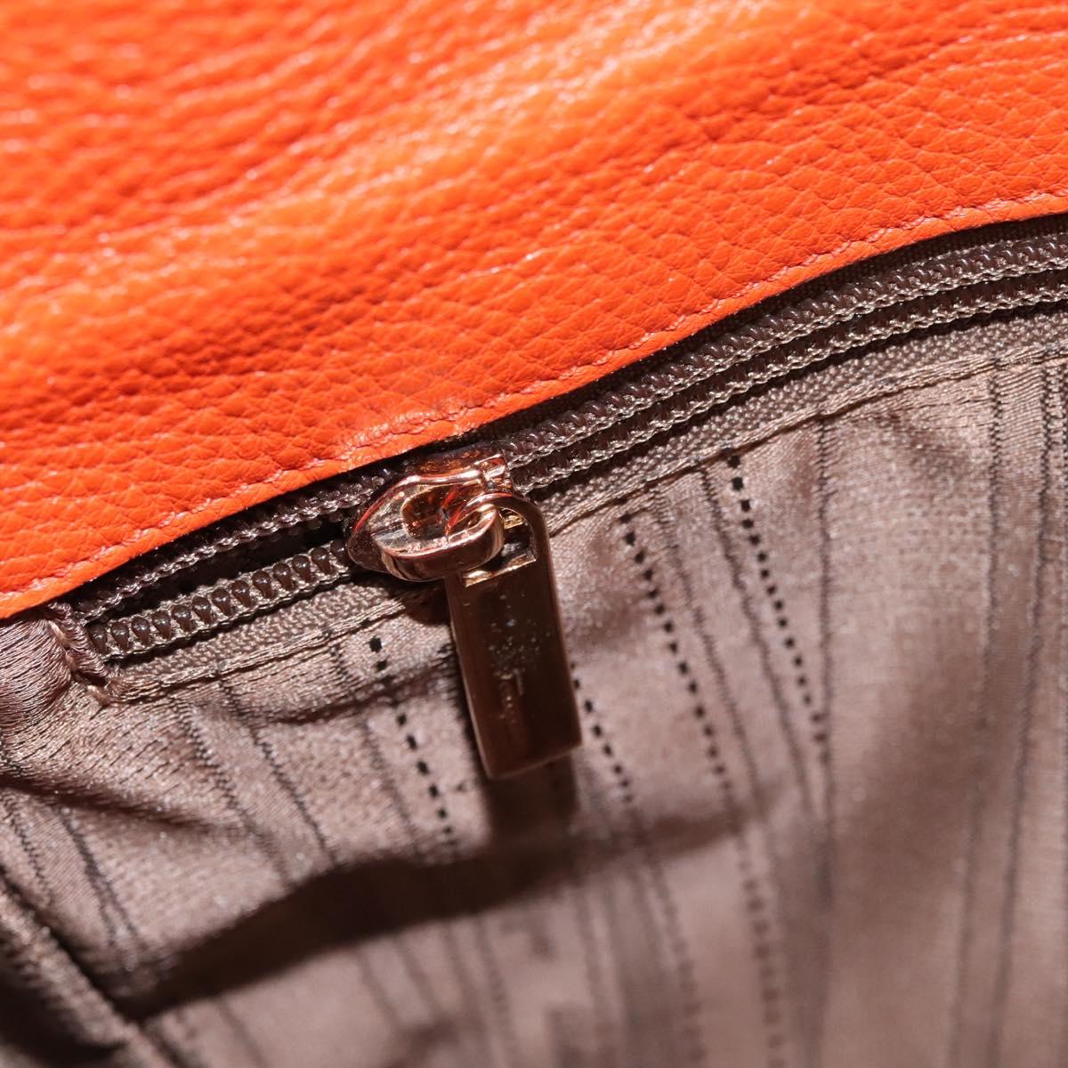 Salvatore Ferragamo Orange Leather Shoulder Bag (Pre-Owned)