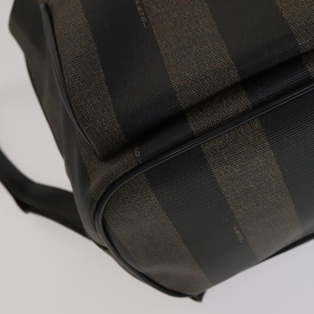 Fendi Pequin Brown Canvas Backpack Bag (Pre-Owned)