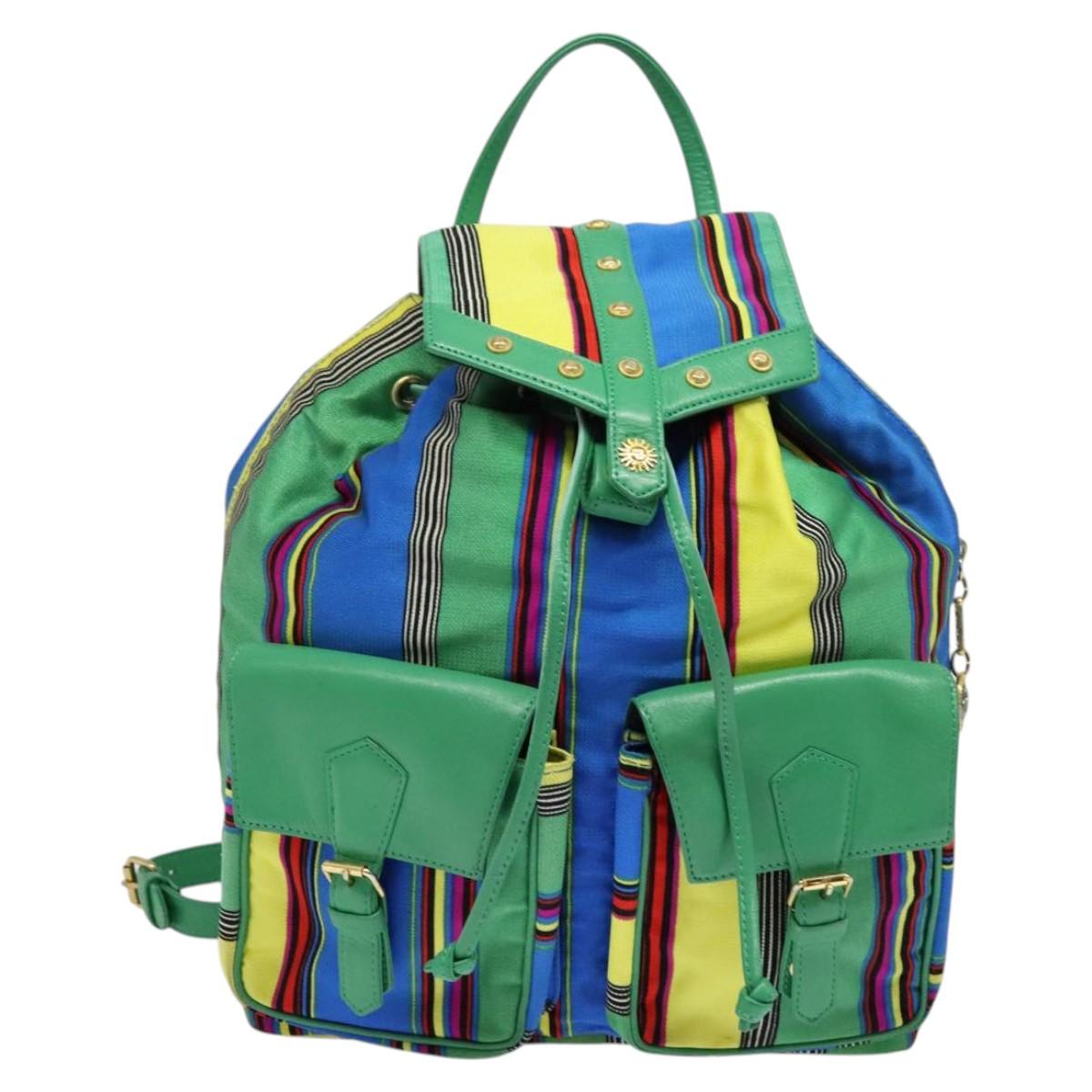 Versace Multicolour Nylon Backpack Bag (Pre-Owned)
