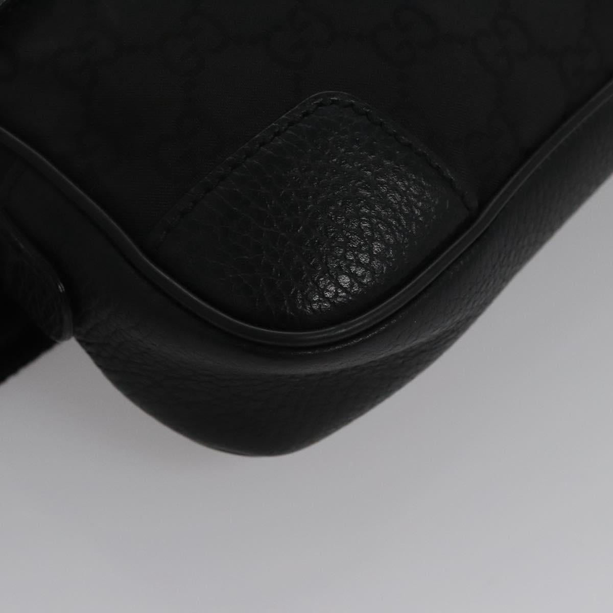 Gucci Gg Canvas Black Canvas Shoulder Bag (Pre-Owned)