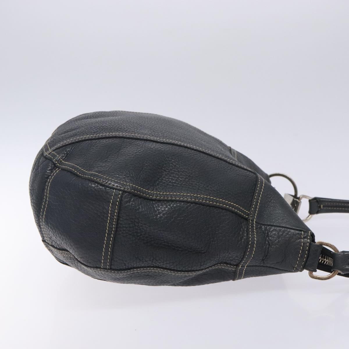 Prada Hobo Navy Leather Shoulder Bag (Pre-Owned)