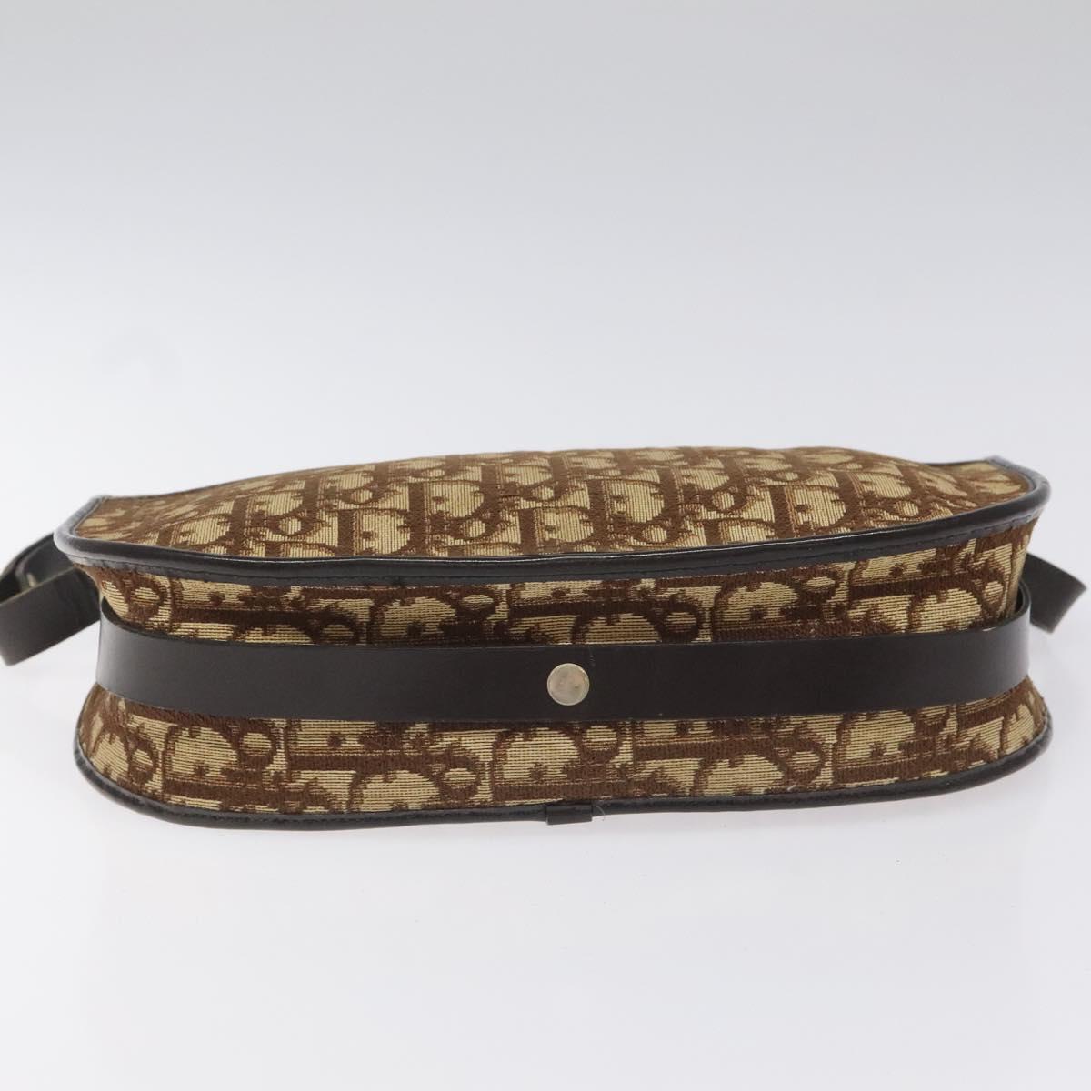 Dior Trotter Brown Canvas Shoulder Bag (Pre-Owned)