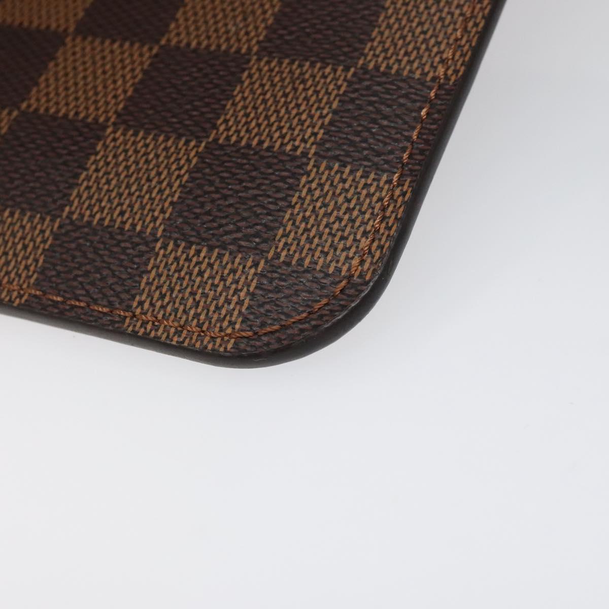 Louis Vuitton Pochette Accessoire Brown Canvas Clutch Bag (Pre-Owned)