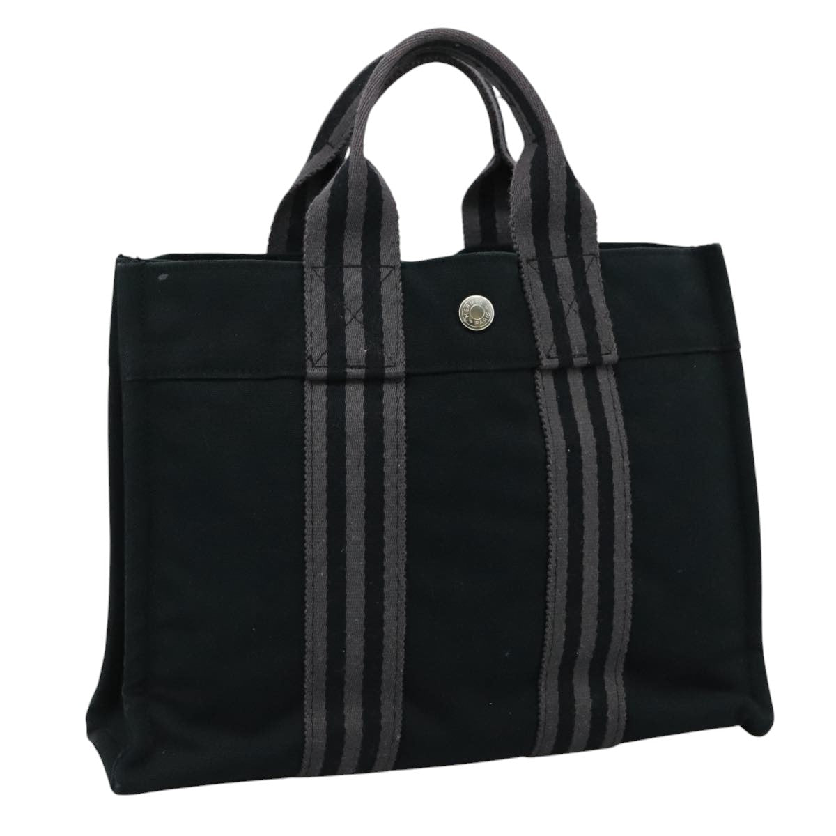 Hermès Fourre Tout Black Canvas Tote Bag (Pre-Owned)