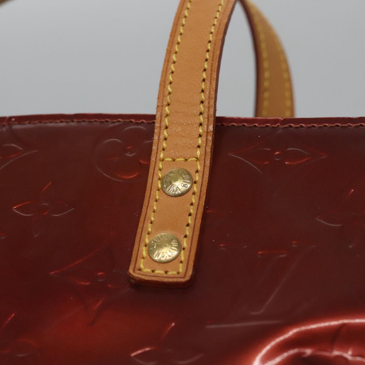 Louis Vuitton Reade Burgundy Patent Leather Handbag (Pre-Owned)
