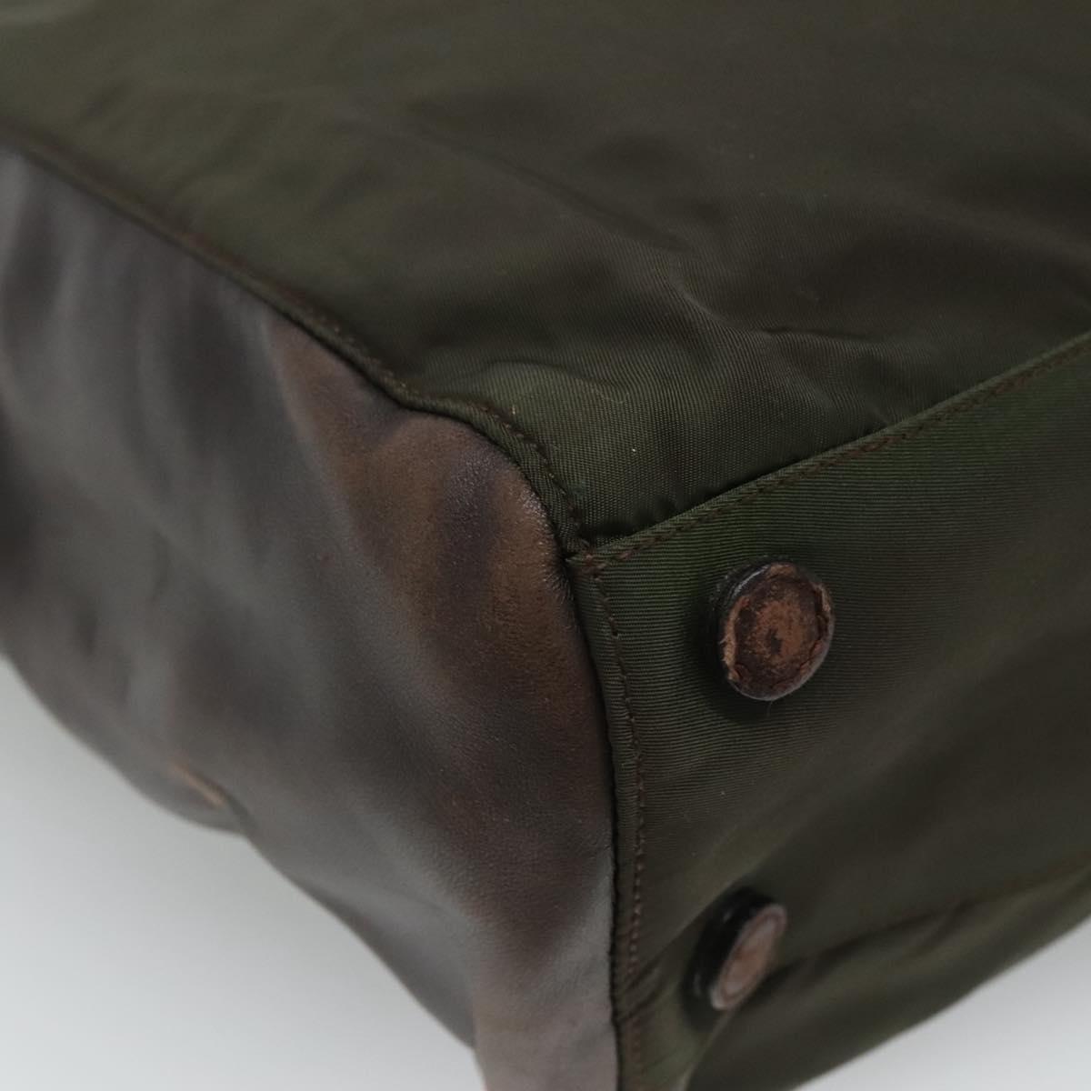 Prada Tessuto Green Synthetic Tote Bag (Pre-Owned)