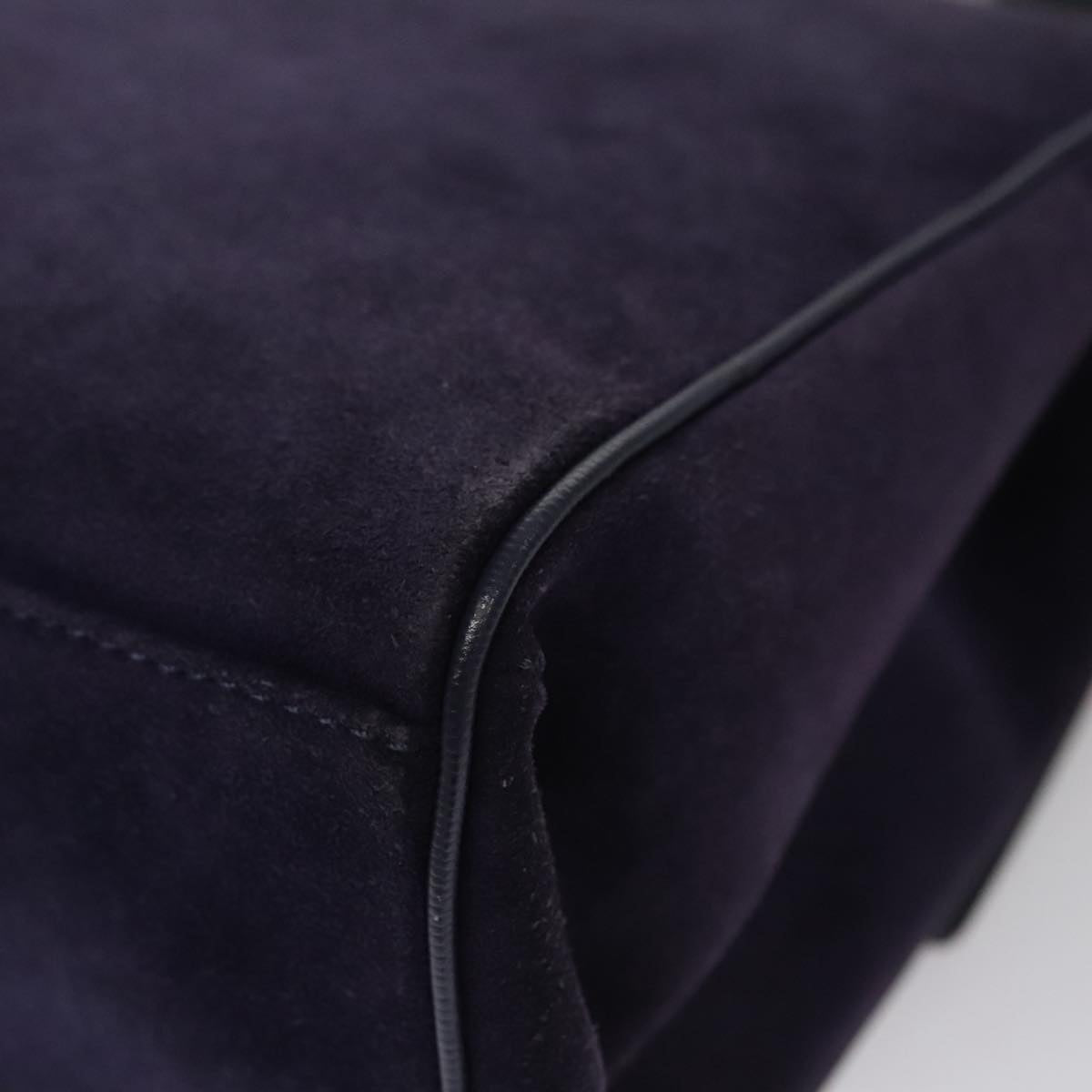 Céline Logo Du Cercle Purple Suede Handbag (Pre-Owned)