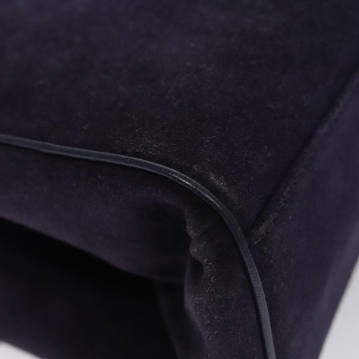 Céline Logo Du Cercle Purple Suede Handbag (Pre-Owned)