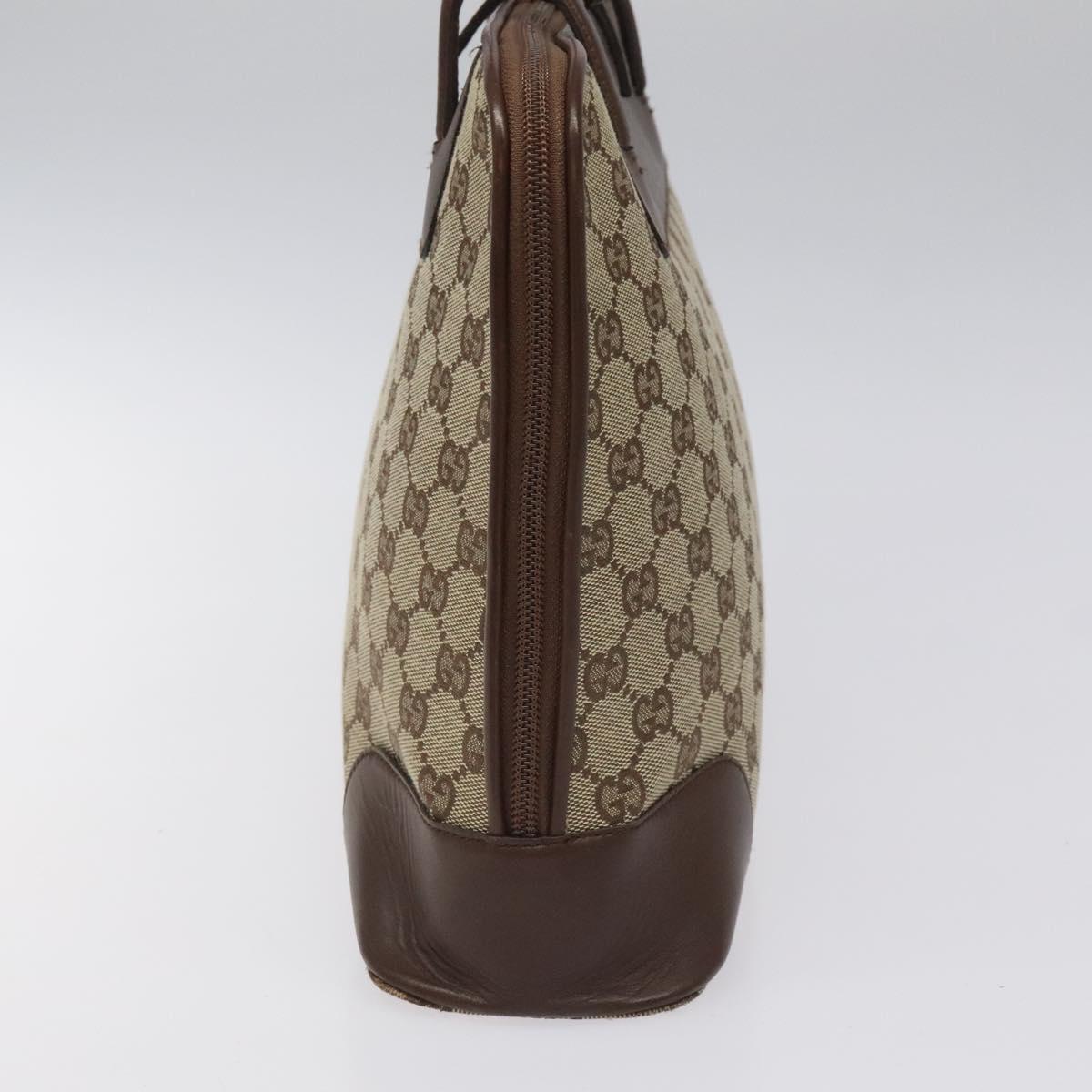 Gucci Gg Canvas Beige Canvas Shoulder Bag (Pre-Owned)