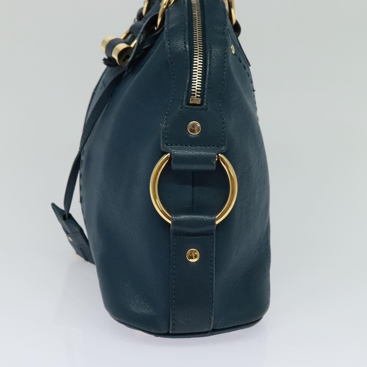 Yves Saint Laurent Muse Blue Leather Handbag (Pre-Owned)