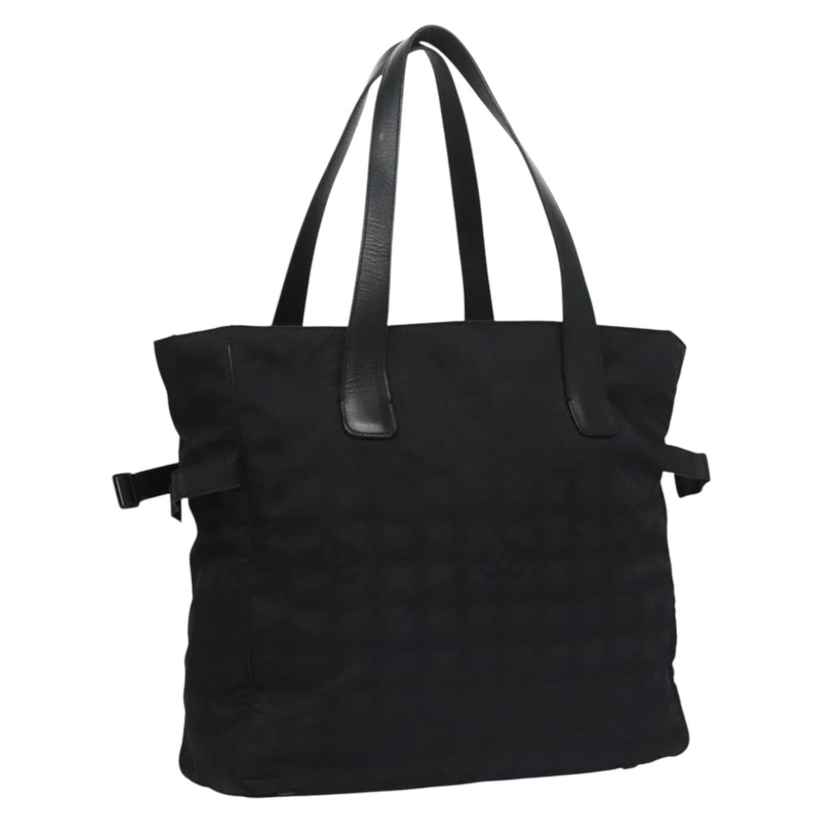 Chanel Travel Line Black Synthetic Tote Bag (Pre-Owned)