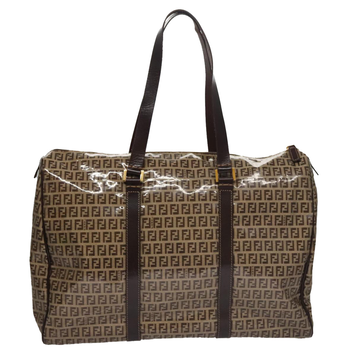 Fendi Zucchino Brown Canvas Travel Bag (Pre-Owned)