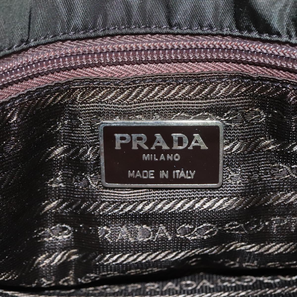 Prada Tessuto Khaki Synthetic Shoulder Bag (Pre-Owned)