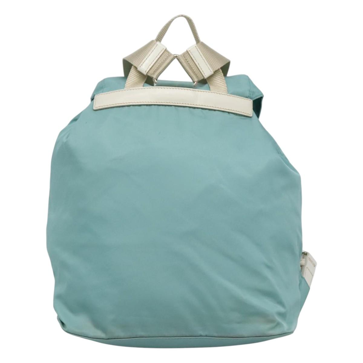 Prada Re-Nylon Blue Canvas Backpack Bag (Pre-Owned)