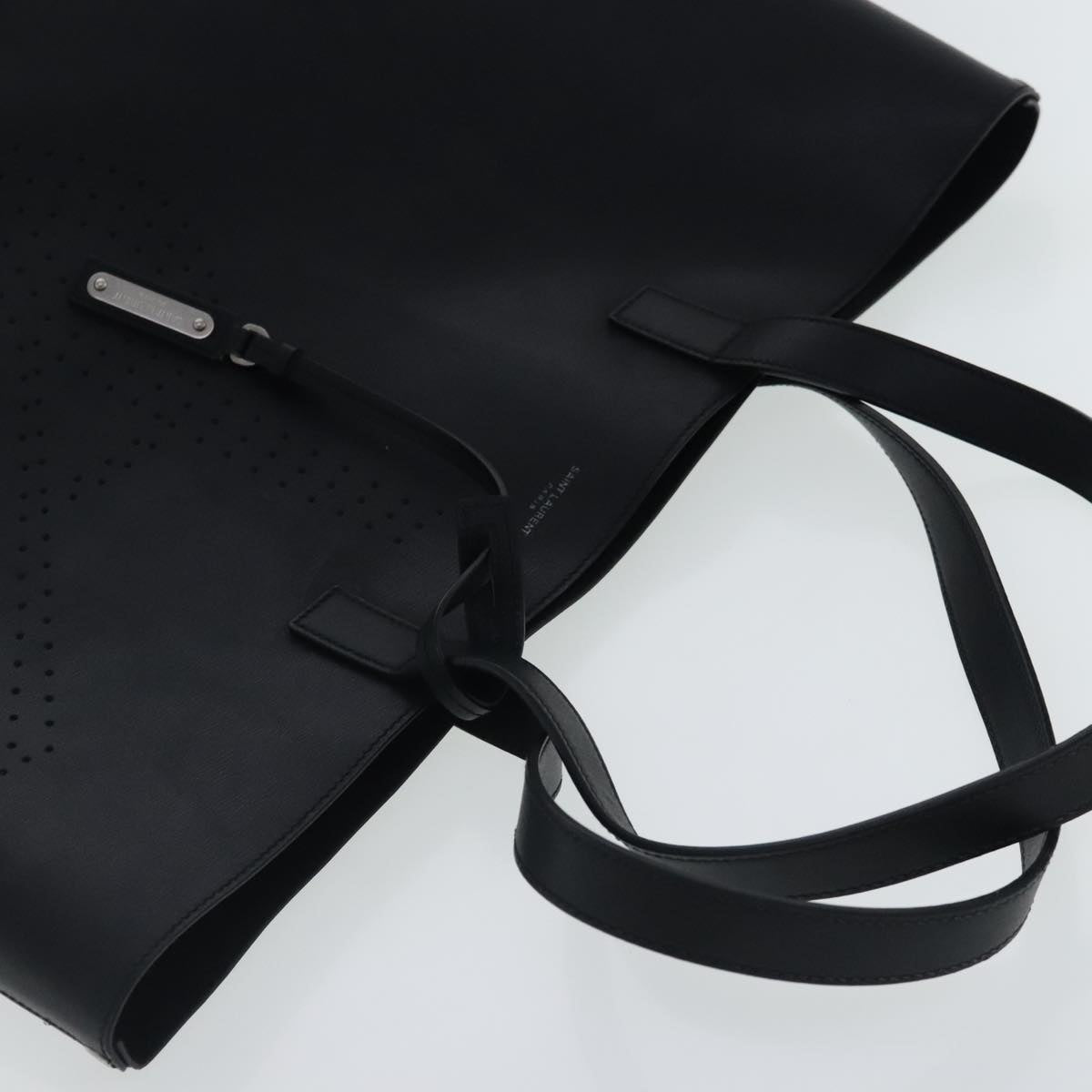 Yves Saint Laurent Black Leather Tote Bag (Pre-Owned)