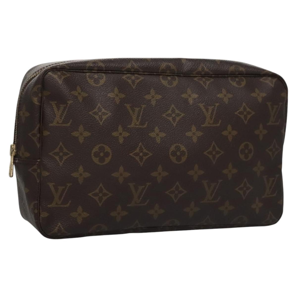 Louis Vuitton Trousse Toilette 28 Brown Canvas Clutch Bag (Pre-Owned)