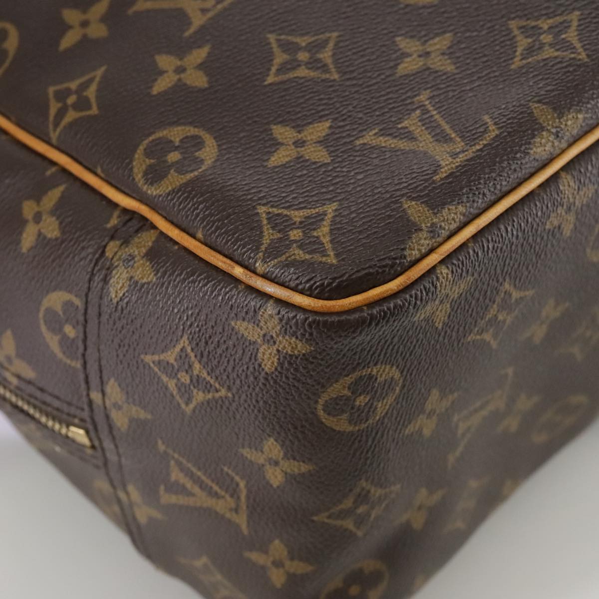 Louis Vuitton Deauville Brown Canvas Handbag (Pre-Owned)