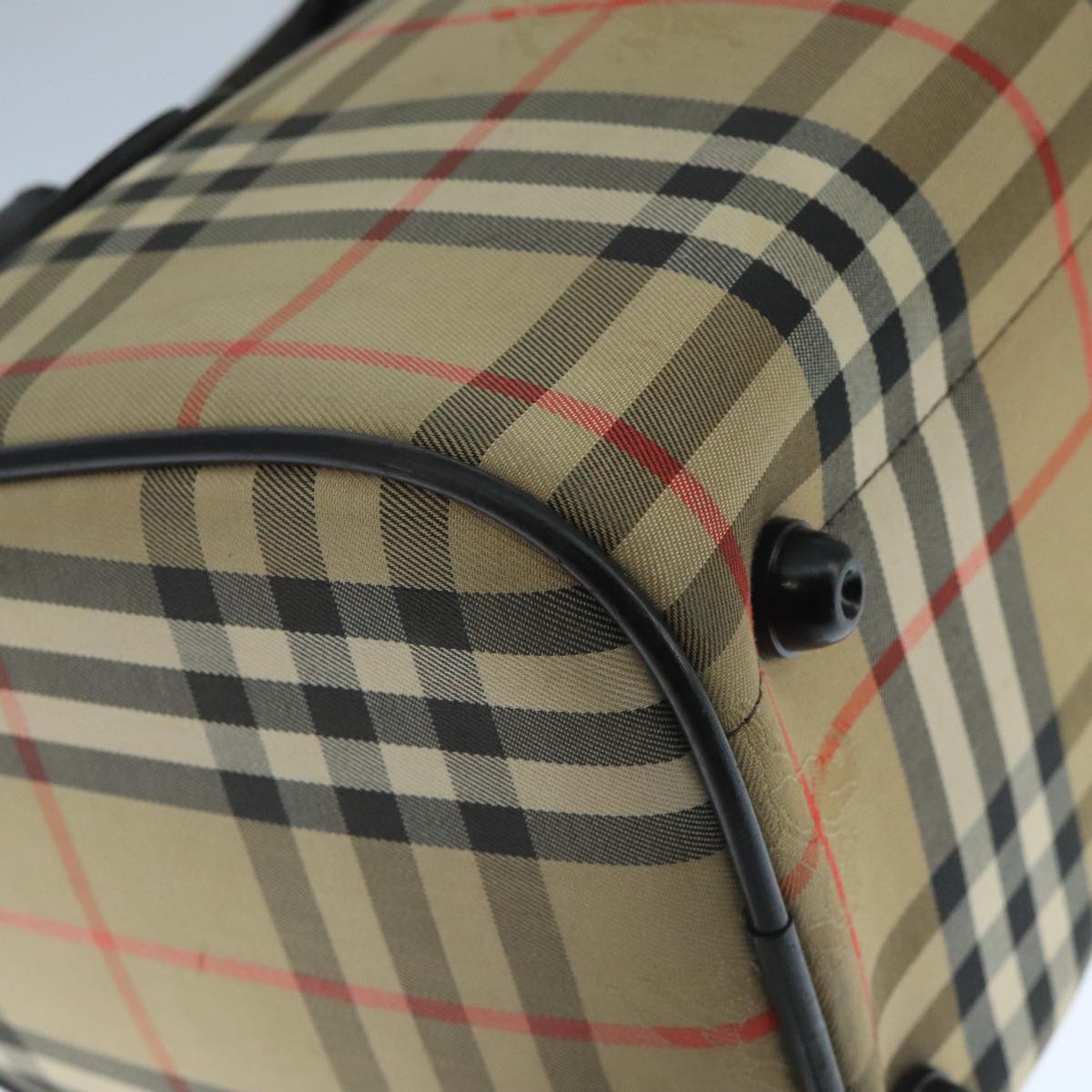 Burberry Nova Check Beige Canvas Travel Bag (Pre-Owned)