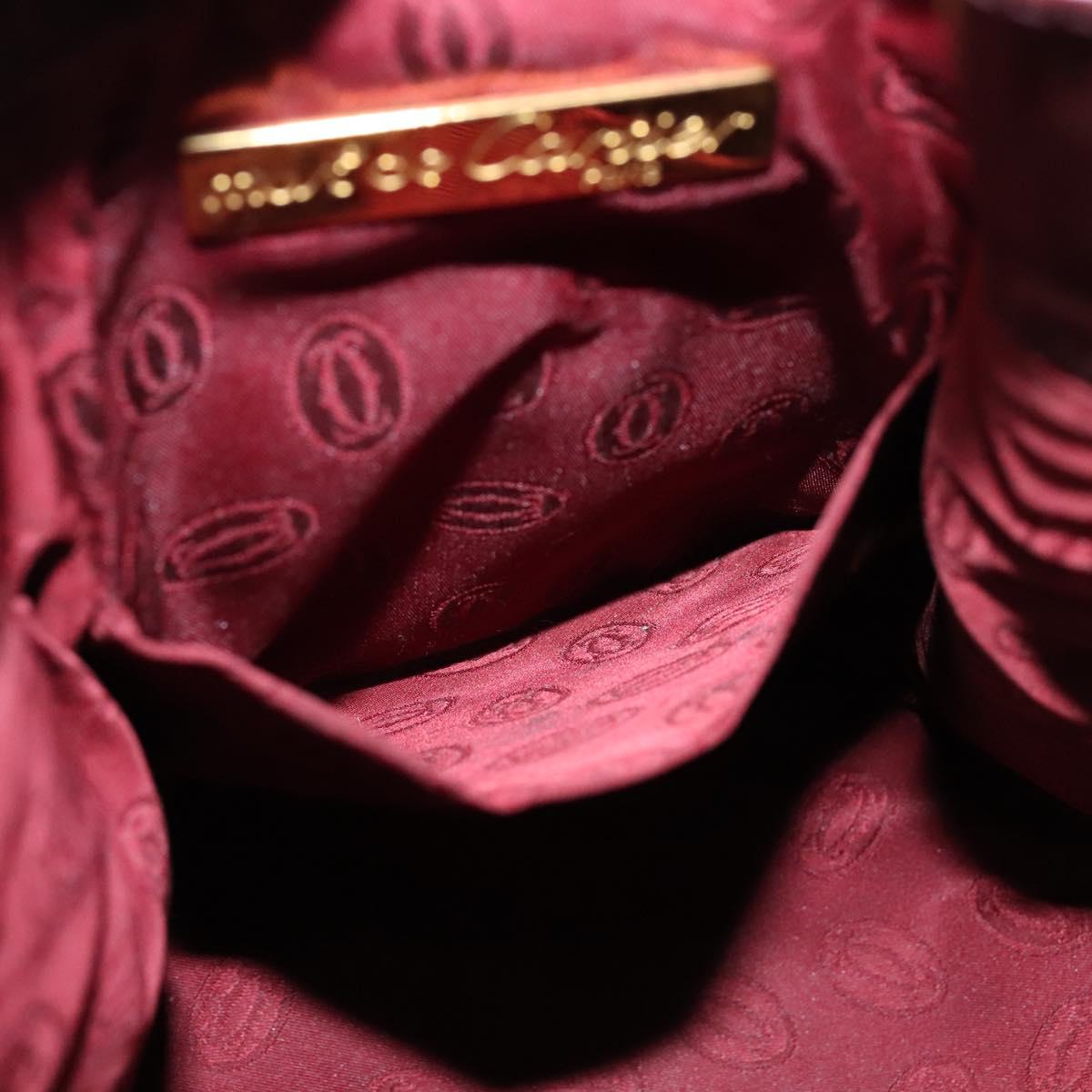 Cartier Must Line Burgundy Leather Shoulder Bag (Pre-Owned)