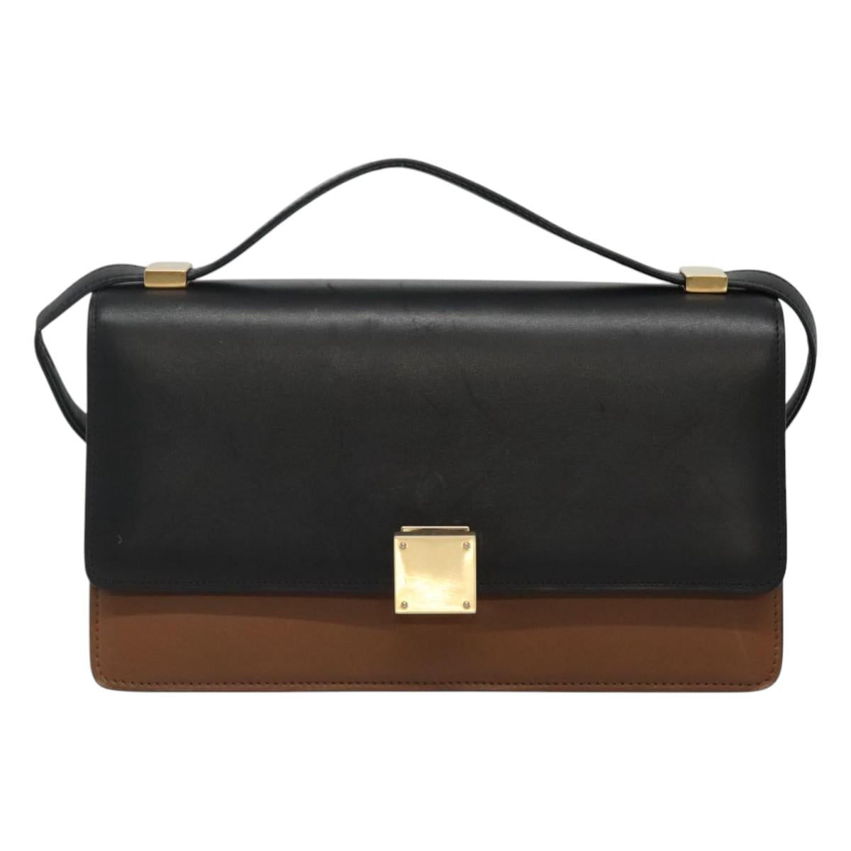 Céline Case Flap Black Leather Shoulder Bag (Pre-Owned)