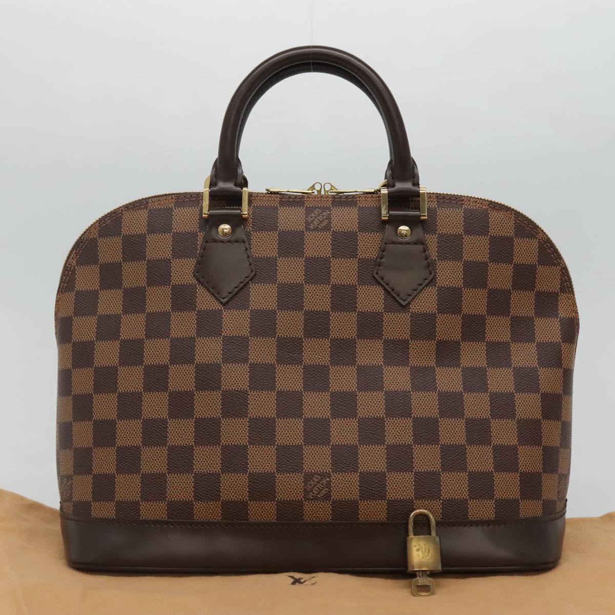 Louis Vuitton Alma Brown Canvas Handbag (Pre-Owned)