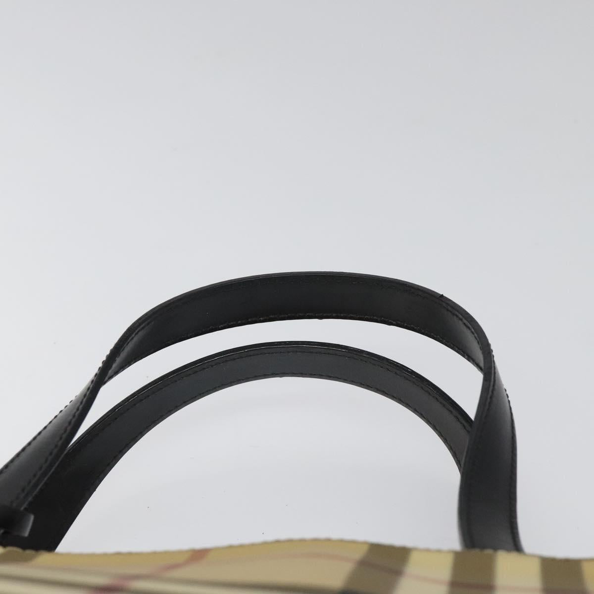 Burberry Nova Check Beige Canvas Handbag (Pre-Owned)