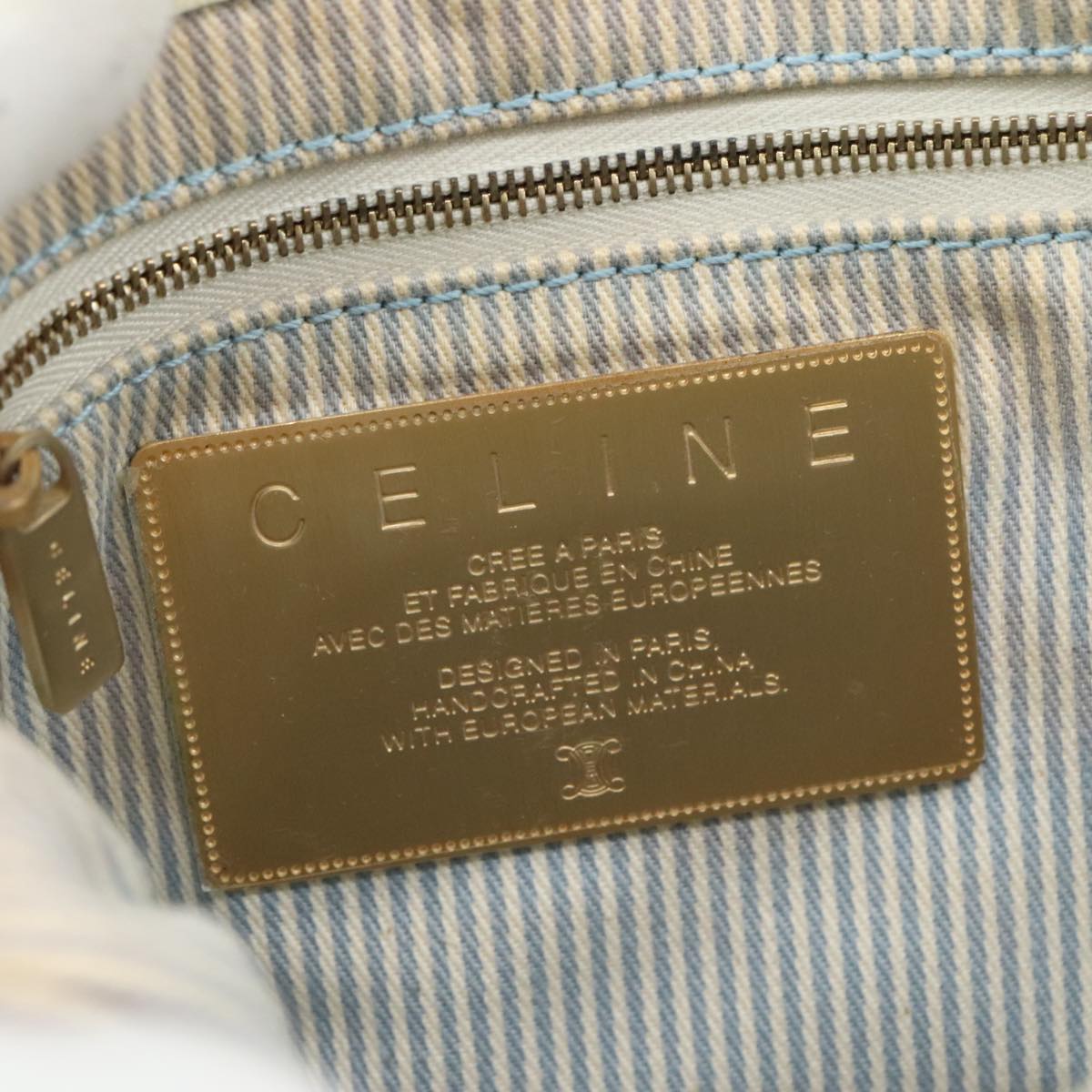 Céline Macadam Blue Canvas Shoulder Bag (Pre-Owned)