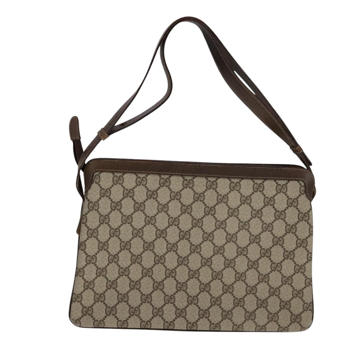 Gucci Ophidia Brown Canvas Shoulder Bag (Pre-Owned)