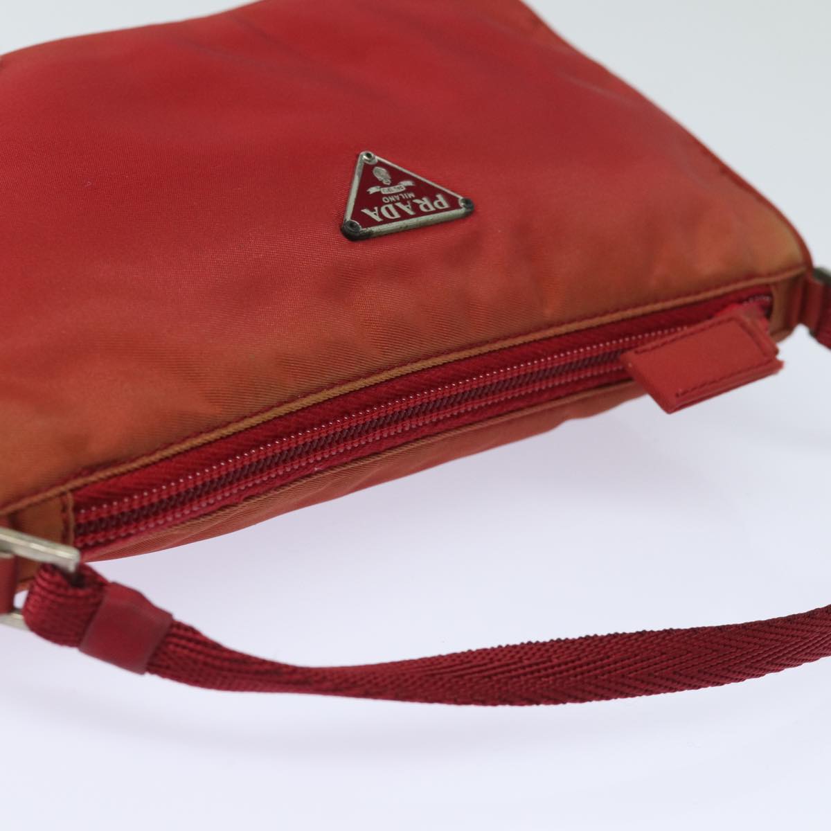 Prada Tessuto Red Synthetic Clutch Bag (Pre-Owned)