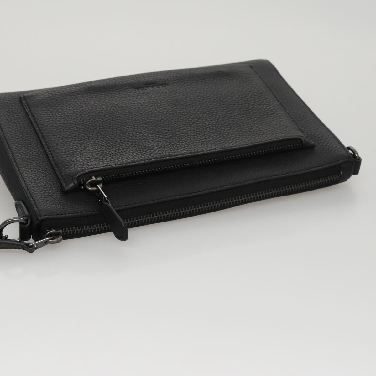 Coach Black Leather Shoulder Bag (Pre-Owned)