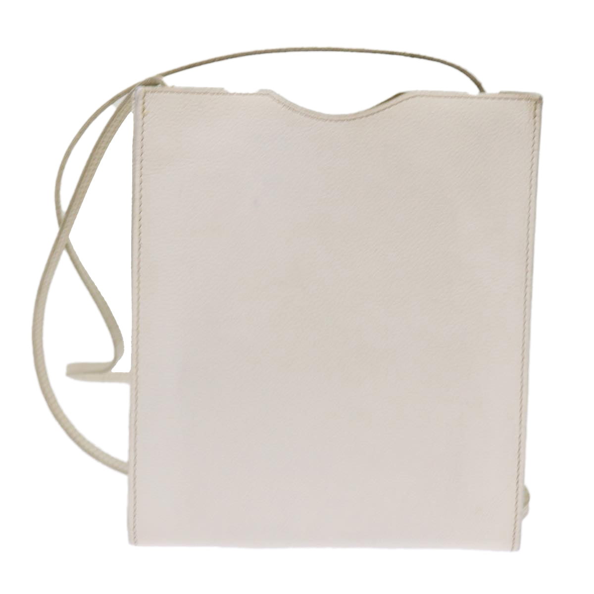 Hermès White Leather Shoulder Bag (Pre-Owned)
