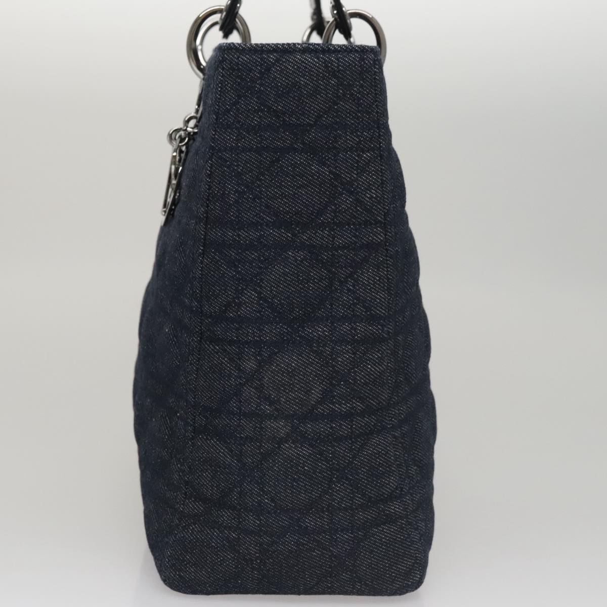 Dior Lady Dior Navy Denim - Jeans Handbag (Pre-Owned)