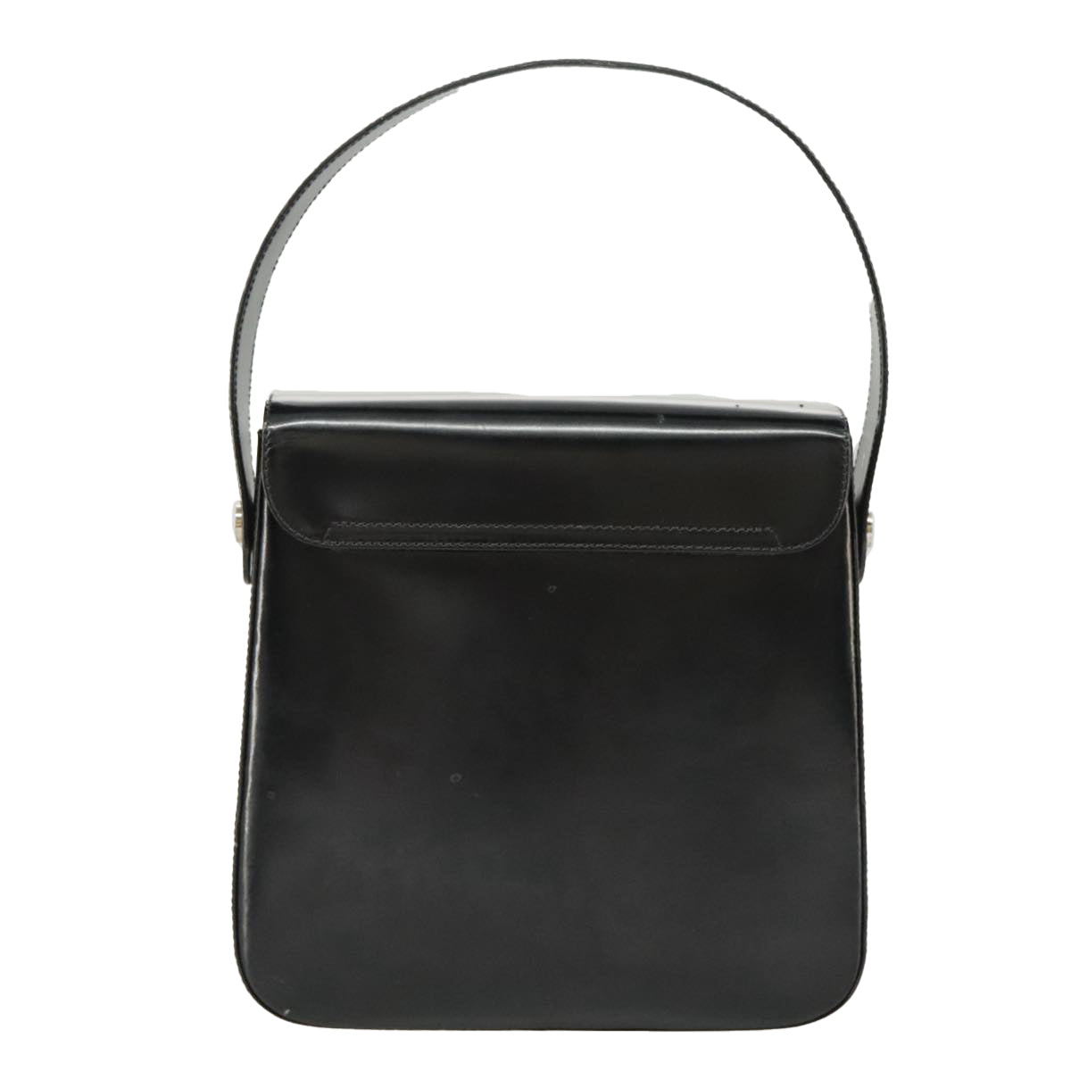 Salvatore Ferragamo Gancini Black Leather Handbag (Pre-Owned)